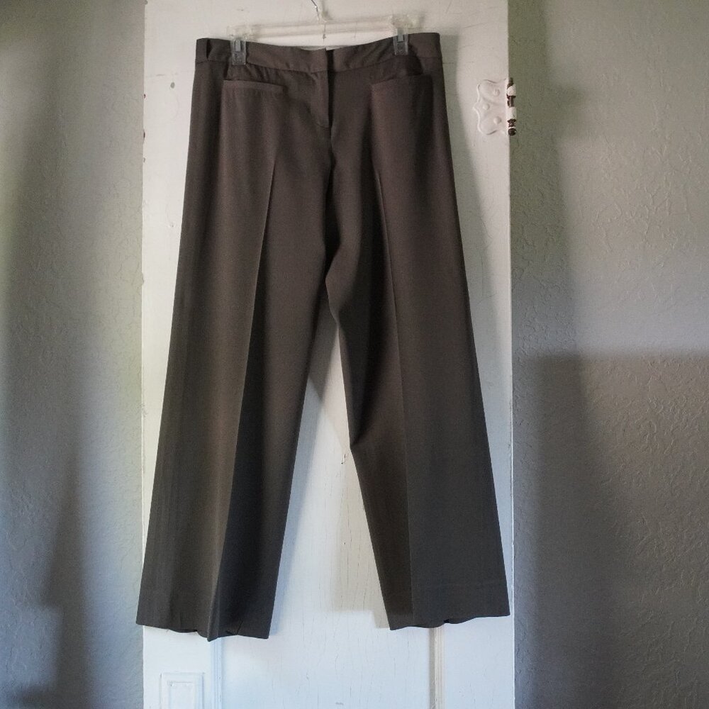Burberry Wide Leg flat front‎ dress slacks Trousers Size 8
